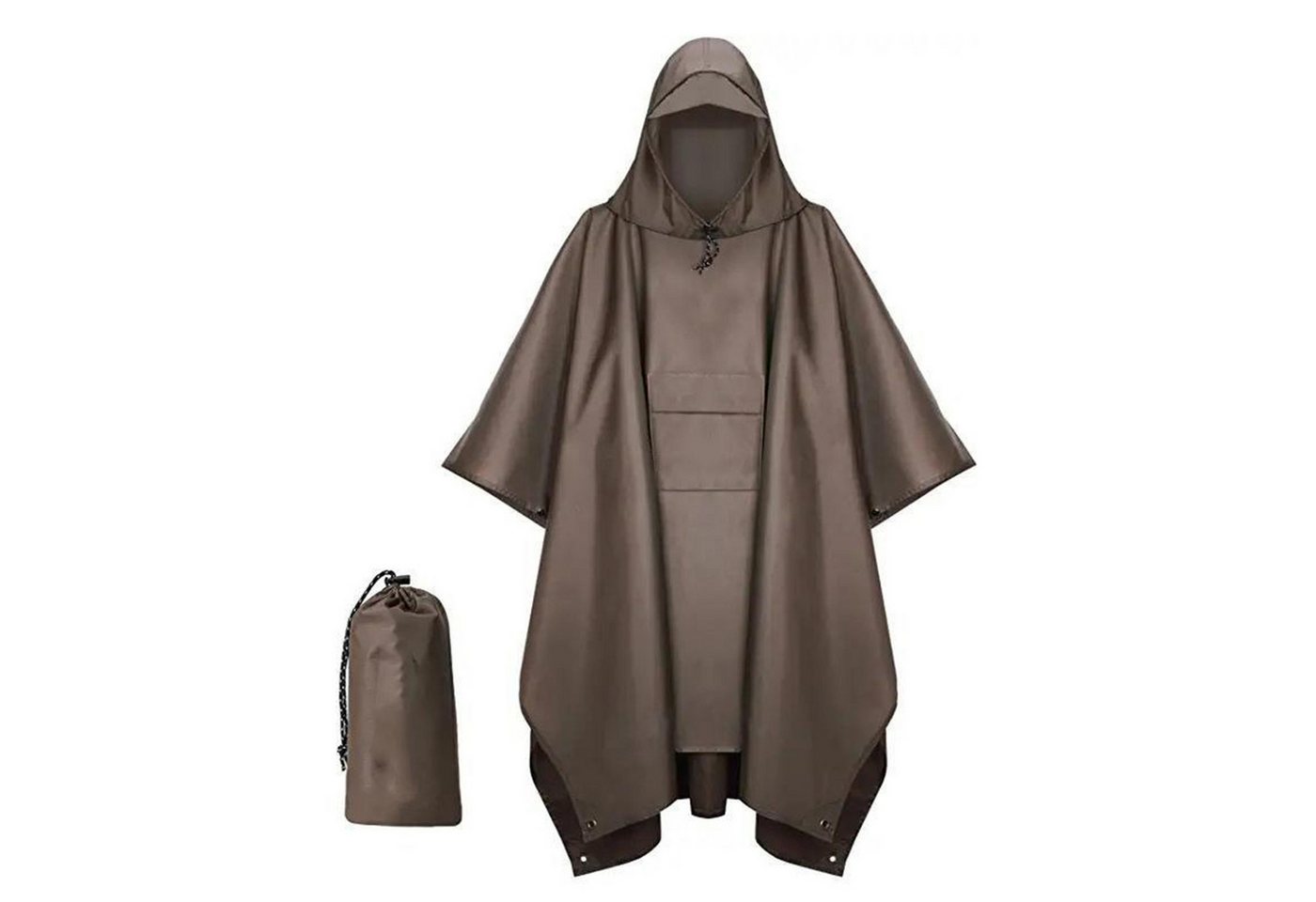 NATICY Regenjacke Regenponcho Herren Damen Wasserdicht,3 in 1 Poncho (set, 1) Kapuze Kapuze von NATICY