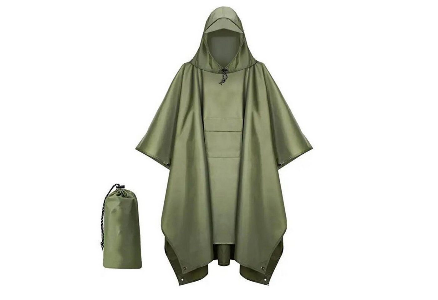 NATICY Regenjacke Regenponcho Herren Damen Wasserdicht,3 in 1 Poncho (set, 1) Kapuze Kapuze von NATICY