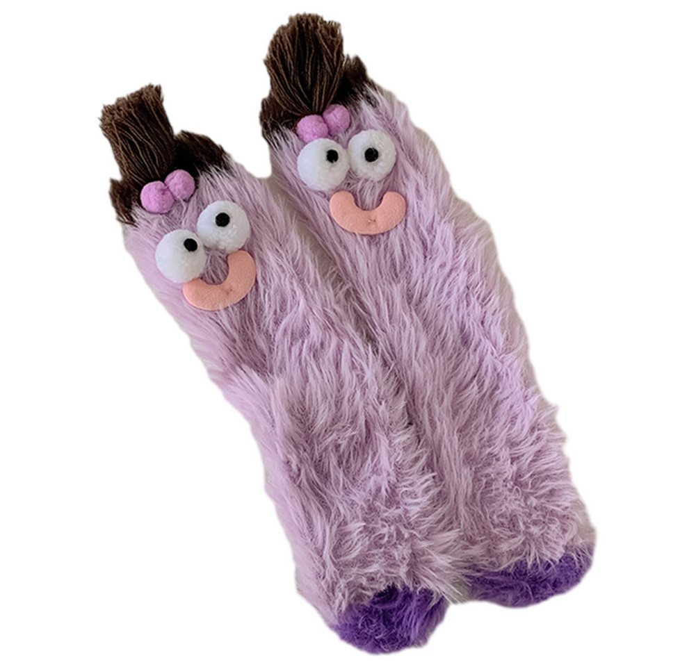 NATICY Thermosocken Niedliche Flauschige Cartoon-Socken Für Damen, Atmungsaktiv, Bequem von NATICY