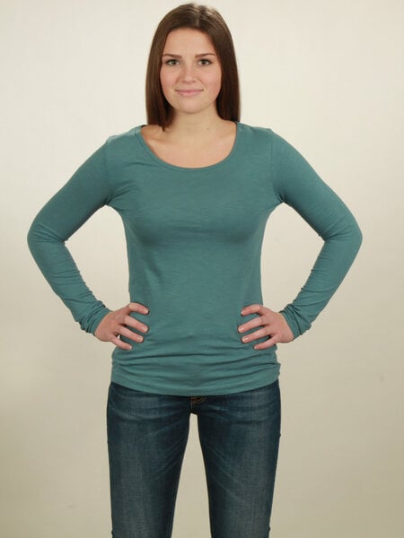 NATIVE SOULS Longsleeve Basic Damen - light turquoise von NATIVE SOULS