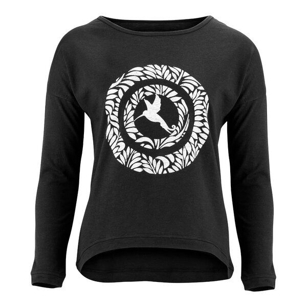 NATIVE SOULS Longsleeve Oversize Damen - Circle Kolibri - black von NATIVE SOULS