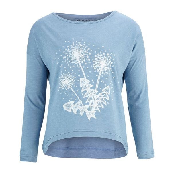 NATIVE SOULS Longsleeve Oversize Damen - Flowers von NATIVE SOULS