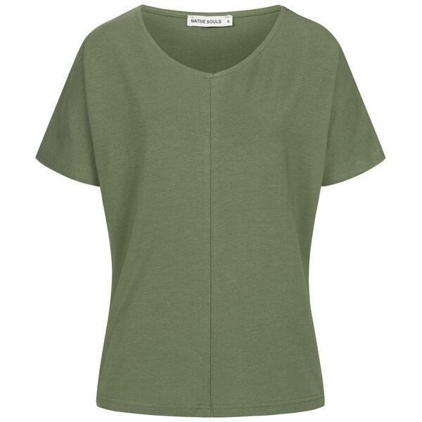 NATIVE SOULS Lyocell Damen V-Neck Shirt Medhu von NATIVE SOULS