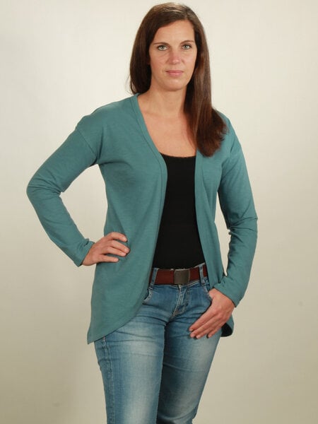 NATIVE SOULS Slub Cardigan Damen - light turquoise von NATIVE SOULS