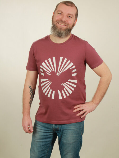 NATIVE SOULS T-Shirt Herren - Dove Sun - berry von NATIVE SOULS