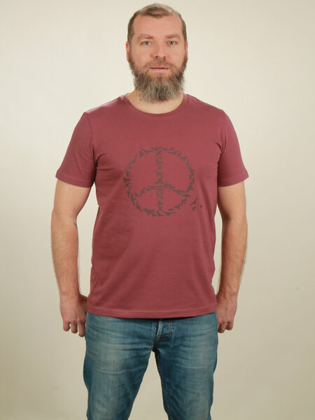 NATIVE SOULS T-Shirt Herren - Peace - berry von NATIVE SOULS