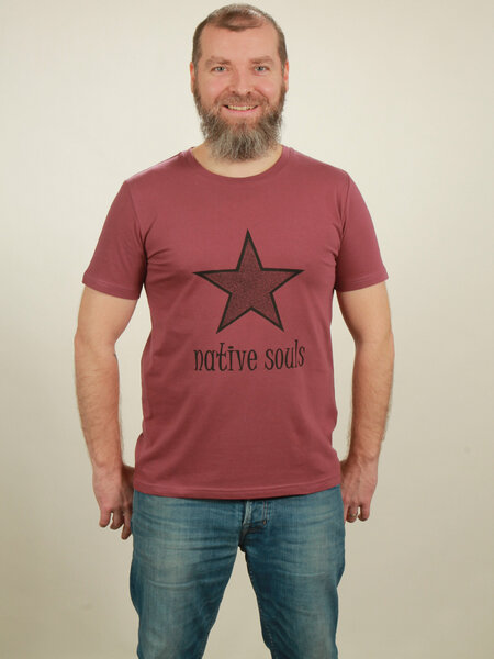 NATIVE SOULS T-Shirt Herren - Star - berry von NATIVE SOULS