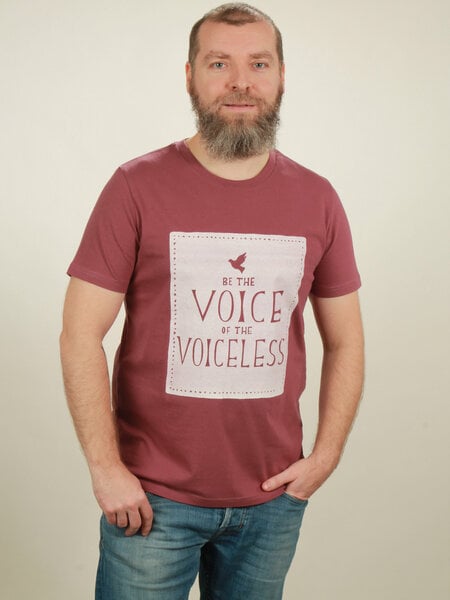 NATIVE SOULS T-Shirt Herren - Voiceless - berry von NATIVE SOULS