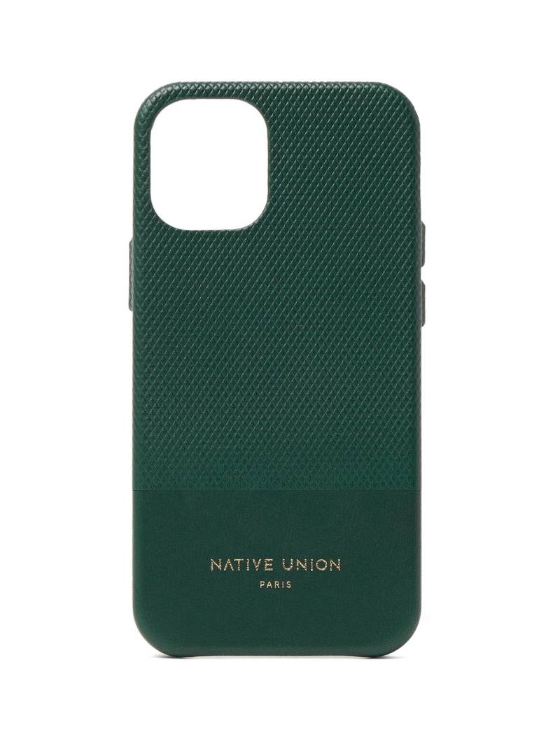 NATIVE UNION - Clic Heritage Textured-Leather iPhone 12 Mini Case - Men - Green von NATIVE UNION