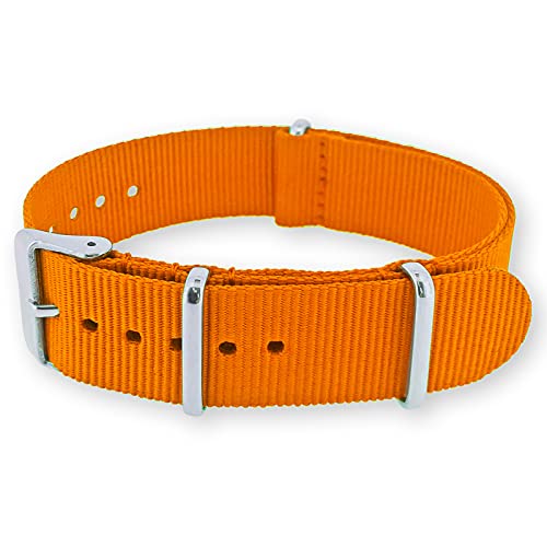 Natos.com - Orangenes NATO Uhrenarmband G10 Military Nylon Strap - 18 mm Natos.com - Orangenes NATO Uhrenarmband G10 Military Nylon Strap - 18 mm von Natos.com