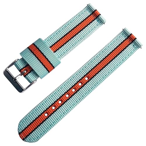 Natos.com - Zweiteiliges Unisex Leinwand wie NATO-G10-Uhrenarmband mit Edelstahl-Metallschließe auch für smartwatch - Orange - 18 mm Natos.com - Zweiteiliges Unisex Leinwand wie NATO-G10-Uhrenarmband mit Edelstahl-Metallschließe auch für smartwatch - Orange - 18 mm von Natos.com