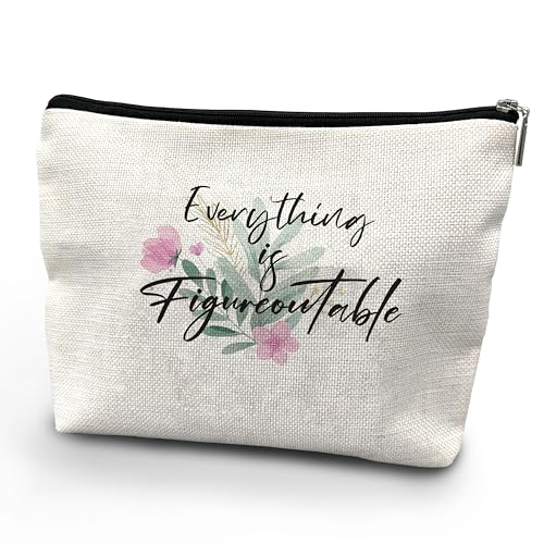 Inspirierende Geschenke Make-up-Tasche, weiße Make-up-Tasche, inspirierende Geschenke für Frauen, manchmal vergessen Sie Ihre tollen Geschenke, Mädchen-Make-up-Tasche, psychische Gesundheit Geschenke von NATSUNO