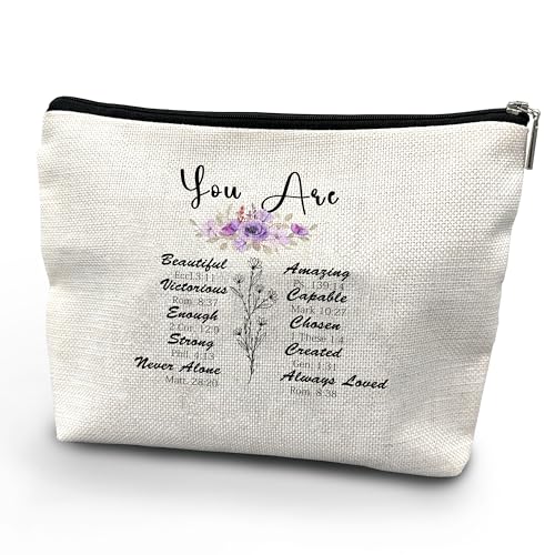 Inspirierende Geschenke Make-up-Tasche, weiße Make-up-Tasche, inspirierende Geschenke für Frauen, manchmal vergessen Sie Ihre tollen Geschenke, Mädchen-Make-up-Tasche, psychische Gesundheit Geschenke von NATSUNO