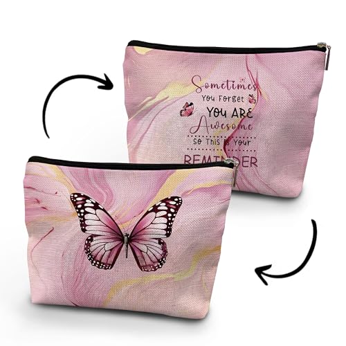 Inspirierende Geschenke Make-up-Tasche, weiße Make-up-Tasche, inspirierende Geschenke für Frauen, manchmal vergessen Sie Ihre tollen Geschenke, Mädchen-Make-up-Tasche, psychische Gesundheit Geschenke von NATSUNO