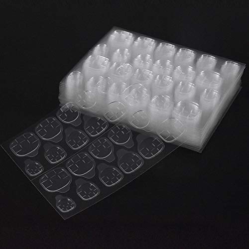 NATUCE 30 Blatt 720 Stück Doppelseitiger Nagelkleber Aufkleber Transparent, Nagel Klebepads, Nagelkleber Jelly Gel Tape Adhesive Tabs, Fake Nails Tips Kunstnägel Aufkleber für Nagelstudiozubehör von NATUCE