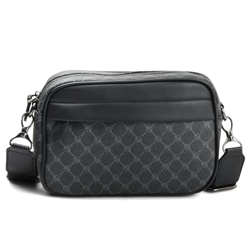 NATUCE PU Umhängetasche Hohe Kapazität Tasche,Kuriertasche Wasserdicht,Wasserdicht Freizeit Brusttasche,Retro Messenger Handtasche Umhängetaschen,für Reise Arbeitstasche Studententasche von NATUCE