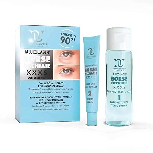 Natur Unique Ialucollagen Augenbeutel XXXS - Effektive Behandlung gegen Taschen und Augenringe für Damen und Herren in nur 90 Sekunden. Straffender Effekt, hält 8 Stunden lang. von NATUR UNIQUE