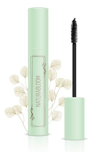 NATURABLOOM Natural Vegan Black Mascara With Jojoba - Extra Volume and Length For Stunning Lashes - Hypoallergenic, Smudge-proof & Long-lasting mascara - Organic, Cruelty-Free - Made in Italy von NATURABLOOM