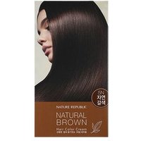 NATURE REPUBLIC - Hair & Nature Hair Color Cream (#5N Natural Brown): Hairdye 60g + Oxidizing Agent 60g + Hair Treatment 9g 3pcs von NATURE REPUBLIC