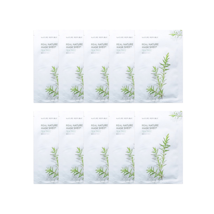 NATURE REPUBLIC - Real Nature Sheet Mask - Tea Tree - 1pc (10ea) Set von NATURE REPUBLIC