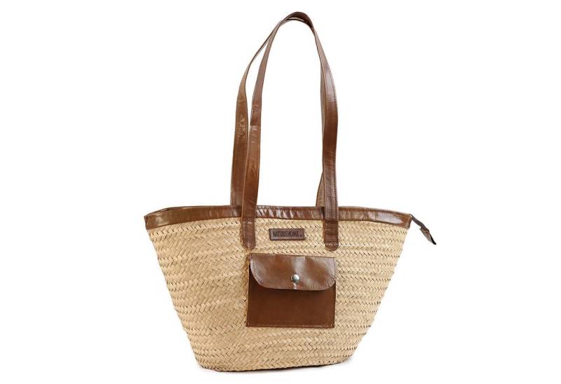 NATUREHOME Schultertasche Umhängetasche Shopper Korb Palmblatt, Handarbeit, Nachhaltig, Naturmaterial von NATUREHOME