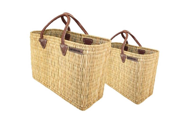 NATUREHOME Strandtasche Korbtasche Strandtasche Einkaufstasche, Handarbeit, Echtes Schilfrohr, Nachhaltig von NATUREHOME