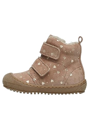 Naturino BUBBLE VL-Stiefeletten aus Veloursleder mit Wollfutter, Puderrosa 19 von Naturino