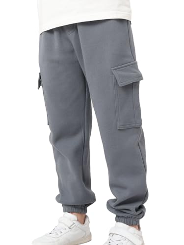 NATUST Kinder Cargohose Jungen Freizeithose Mädchen Jogginghose mit elastischem Bund Blau 120 von NATUST