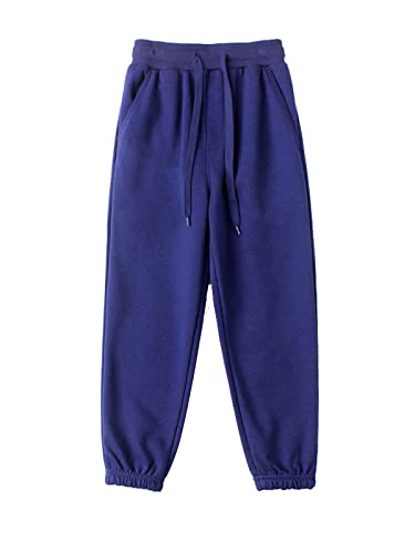 NATUST Kinder Sport Jogginghosen Jungen Trainingshosen Elastischer Bund Relaxed Mädchen Sweatpants Klein blau 122-128 von NATUST