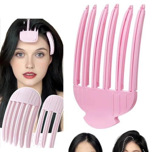 NAUXIU Windformender Stylingkamm für flauschigen Pony, einfaches Werkzeug mit hohem Kronenvolumen für Männer und Frauen, spurlose Haarwurzel-Hebe-Clips für einen natürlichen, voluminösen Look von NAUXIU