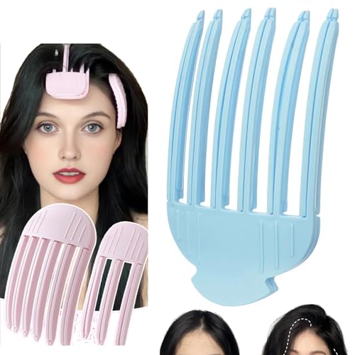 NAUXIU Windformender Stylingkamm für flauschigen Pony, einfaches Werkzeug mit hohem Kronenvolumen für Männer und Frauen, spurlose Haarwurzel-Hebe-Clips für einen natürlichen, voluminösen Look von NAUXIU