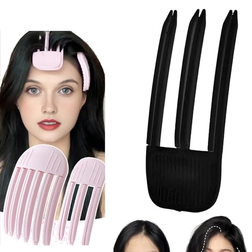 NAUXIU Windformender Stylingkamm für flauschigen Pony, einfaches Werkzeug mit hohem Kronenvolumen für Männer und Frauen, spurlose Haarwurzel-Hebe-Clips für einen natürlichen, voluminösen Look von NAUXIU