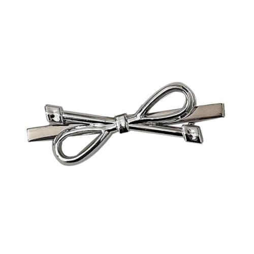 Süße Haarspange mit Schleife, Ballett-Stil, silberfarben, Haarnadel-Zubehör, einfache koreanische High-End-Mädchen, Entenschnabel-Haar, D4d7 von NAUXIU