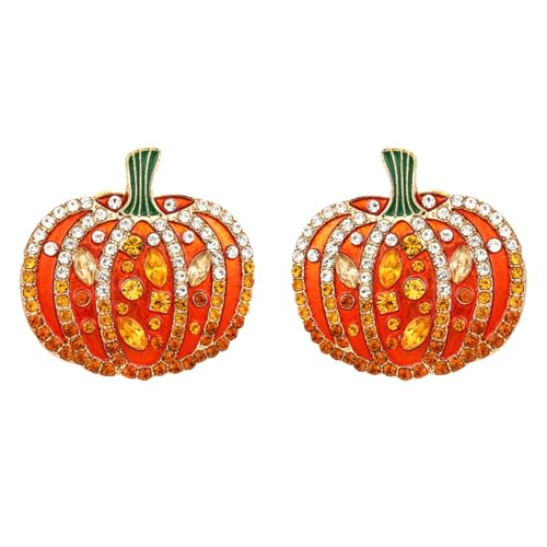 NAUZE Halloween-Kürbis-Ohrringe, Legierung, Ohrstecker mit farbigem Diamant, niedlicher Halloween-Kürbis-Schmuck für Mädchen, Frauen, Kleid, Accessoires, Geschenke NAUZE Halloween-Kürbis-Ohrringe, Legierung, Ohrstecker mit farbigem Diamant, niedlicher Halloween-Kürbis-Schmuck für Mädchen, Frauen, Kleid, Accessoires, Geschenke von NAUZE
