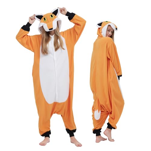 NaVarch Fuchs Kostüm Damen Herren Onesie Plüsch Tierkostüm Erwachsene Ganzkörper Schlafanzug Karneval Jumpsuit Cosplay Fasching Halloween Pyjamas NaVarch Fuchs Kostüm Damen Herren Onesie Plüsch Tierkostüm Erwachsene Ganzkörper Schlafanzug Karneval Jumpsuit Cosplay Fasching Halloween Pyjamas von NAVARCH