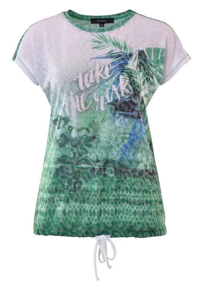 NAVIGAZIONE Kurzarmshirt Tropical mit animalprint von NAVIGAZIONE