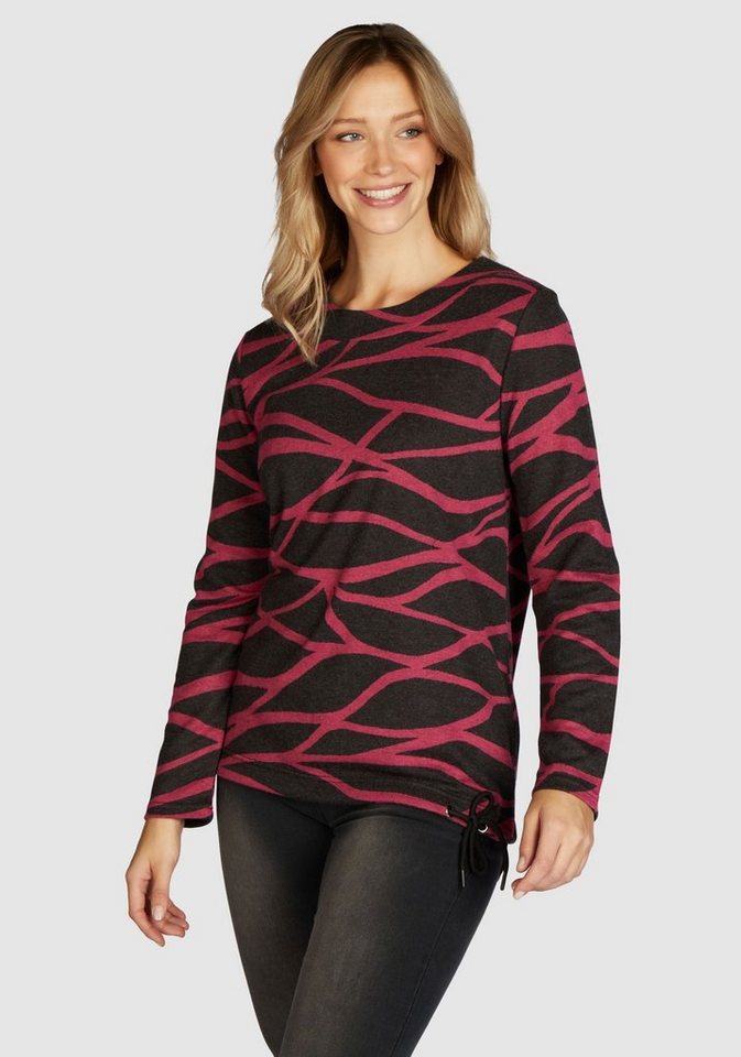 NAVIGAZIONE Rundhalsshirt mit graphischem Print von NAVIGAZIONE