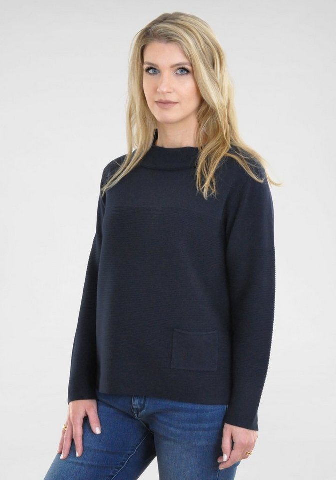 NAVIGAZIONE Stehkragenpullover in Boxy-Form von NAVIGAZIONE