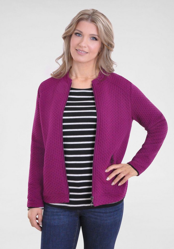 NAVIGAZIONE Sweatjacke mit Struktur von NAVIGAZIONE