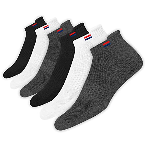 NAVYSPORT 6 Paar Sneaker Socken Herren Damen Sportsocken Baumwolle Socken Kurz Socken Unisex (Mehrfarbig, EU 35-38) von NAVYSPORT