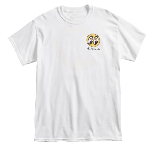Men's Mooneyes Moon Equipped California Script Logo T-Shirt Cotton White M von NAXVBEOD
