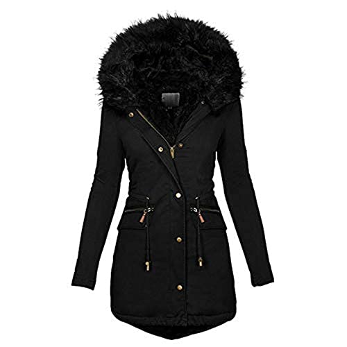 NAY Nalakey Wintermantel Damen Damenjacke Fleecejacke Steppjacke Steppmantel Einfarbig Übergangsmantel Übergangsjacke Winterjacke Casual Outdoorjacke von NAY