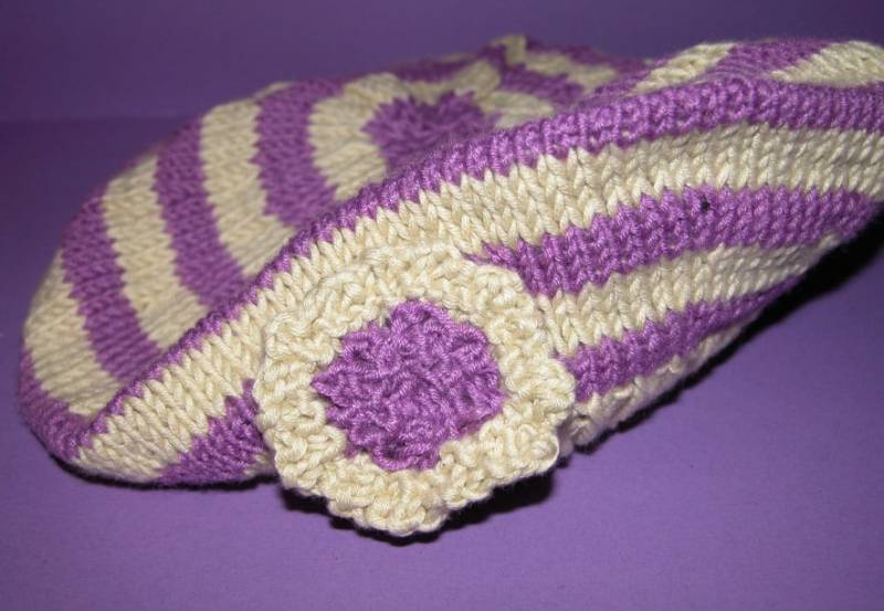 Handgestrickte Baby Mütze Bambus Mütze Mit Blumen Detail | 6-15 Monate von NAttic