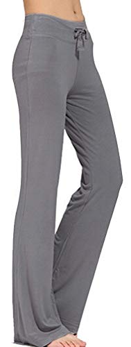 TownCat Trainingshose für Damen, Yoga-Hose, legere Yoga-Hose mit Kordelzug für Yoga und Jogger Gr.(Grau-XL) von TownCat