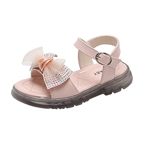 NBAA Kinder Mädchen Bowknot Prinzessin Schuhe Weiche Sohlen Rutschfeste Sandalen Kind Sommer Strass Bogen Strandschuhe Sandalen von NBAA