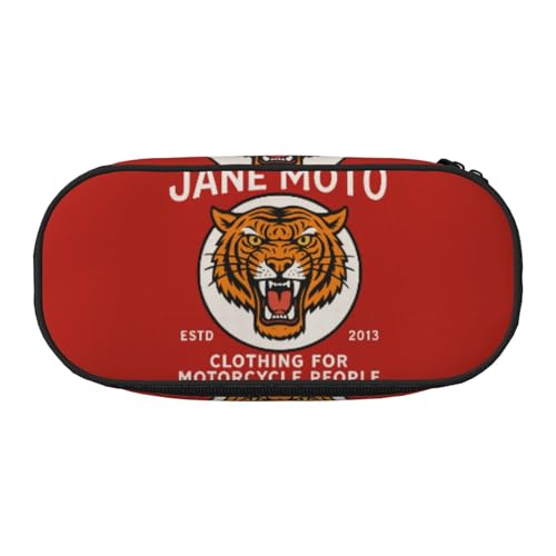 Federmäppchen, Motiv: Bold Tiger Des Print, leicht, tragbar, geräumige Stifttasche, Schulbedarf, Make-up-Aufbewahrung, Schwarz , Einheitsgröße, Taschen-Organizer von NBAGHPQ