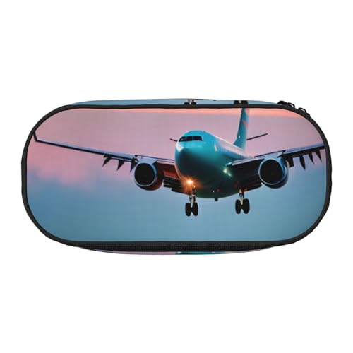 Federmäppchen mit Flugzeug in den Abendlichtern, leicht, tragbar, geräumige Stifttasche, Schulbedarf, Make-up-Aufbewahrung, Schwarz , Einheitsgröße, Taschen-Organizer Federmäppchen mit Flugzeug in den Abendlichtern, leicht, tragbar, geräumige Stifttasche, Schulbedarf, Make-up-Aufbewahrung, Schwarz , Einheitsgröße, Taschen-Organizer von NBAGHPQ