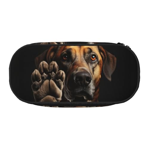 Federmäppchen mit Hundepfotenabdruck, leicht, tragbar, geräumig, Stifttasche, Schulbedarf, Make-up-Aufbewahrung, Schwarz , Einheitsgröße, Taschen-Organizer von NBAGHPQ