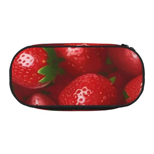 Federmäppchen mit rotem Erdbeerdruck, leicht, tragbar, geräumiges Federmäppchen, Schulbedarf, Make-up-Aufbewahrung, Schwarz , Einheitsgröße, Taschen-Organizer Federmäppchen mit rotem Erdbeerdruck, leicht, tragbar, geräumiges Federmäppchen, Schulbedarf, Make-up-Aufbewahrung, Schwarz , Einheitsgröße, Taschen-Organizer von NBAGHPQ