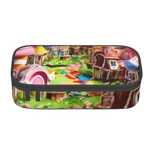 NBAGHPQ Candy Land Federmäppchen, großes Federmäppchen, Schreibwaren-Organizer, Teenager, Studenten, Erwachsene NBAGHPQ Candy Land Federmäppchen, großes Federmäppchen, Schreibwaren-Organizer, Teenager, Studenten, Erwachsene von NBAGHPQ